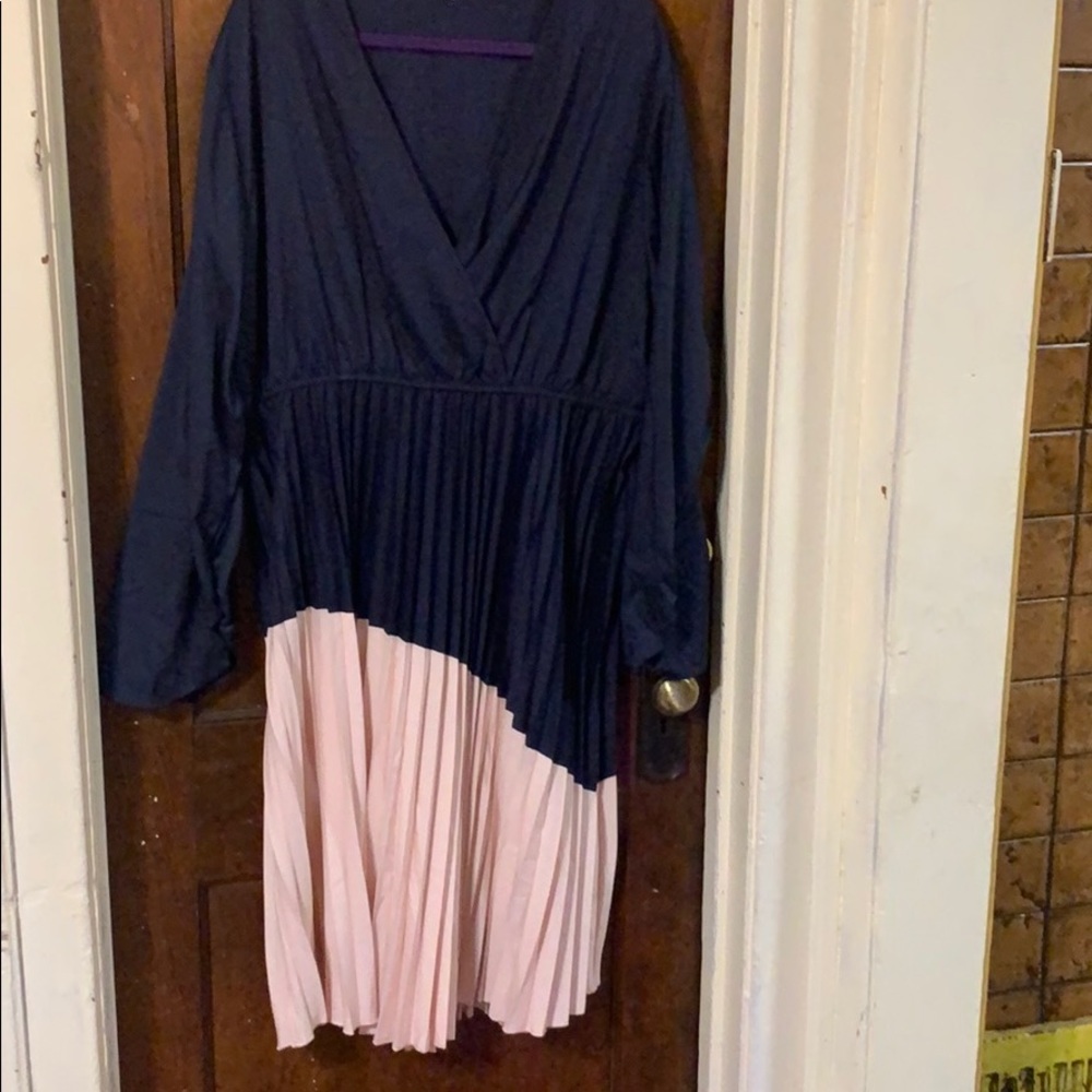 Blue and pink dress